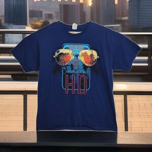 Vintage‎ Fruit of the Loom men's size L T-shirt, blue, Fruit of the Loom graphic